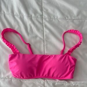 Hollister Vibrant Pink Ruffle Bikini Top